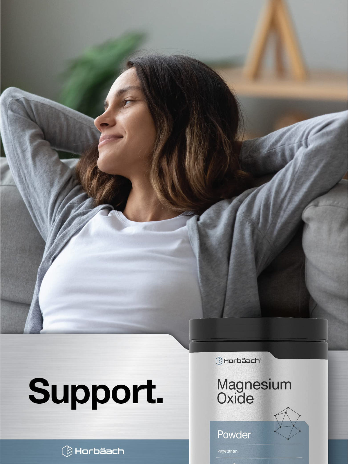 Horbäach Poudre d'Oxyde de Magnésium sur un fond naturel