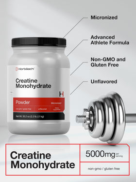 Horbäach Poudre de Créatine Monohydrate 1152g vue de dos