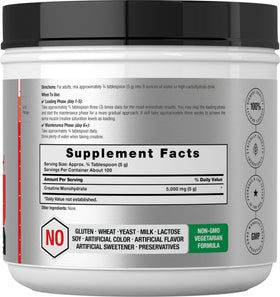 Horbäach Poudre de Créatine Monohydrate 621g vue arrière