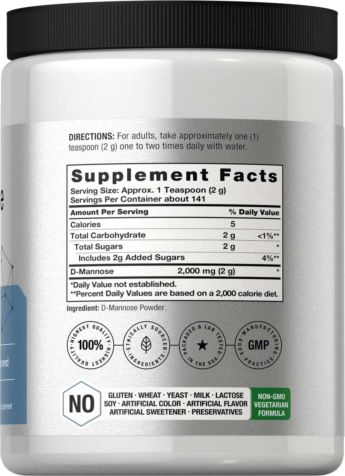 Horbäach Poudre de D-Mannose 2000 mg dosage