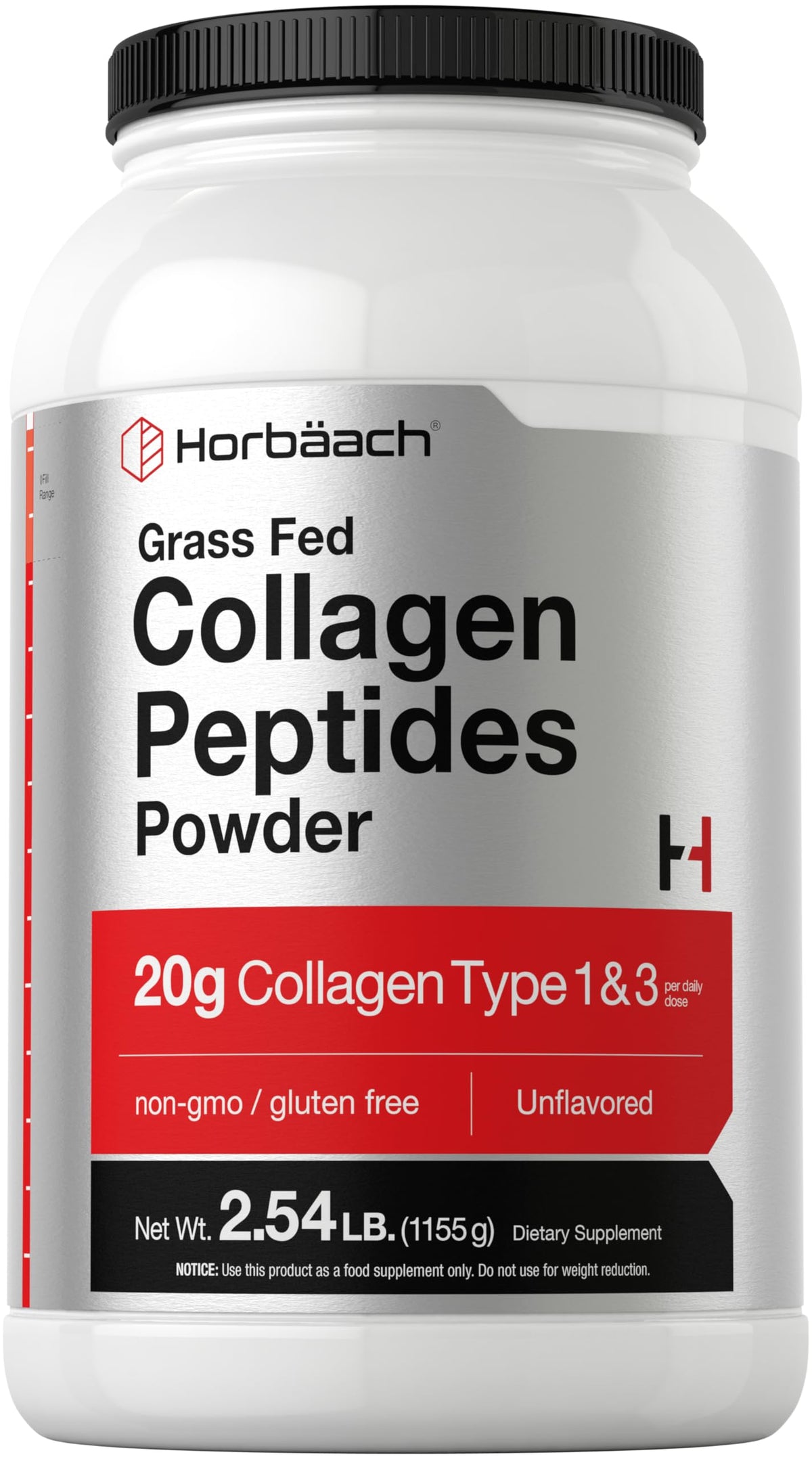 Horbäach Poudres de Peptides de Collagène 40 oz, emballage avant