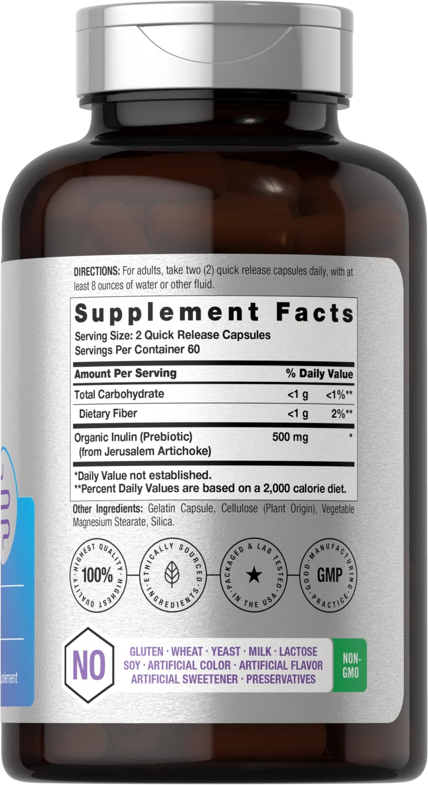 Horbäach prébiotique 120 capsules avec étiquette