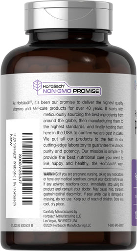 Horbäach prébiotique capsules ouvertes sur une table