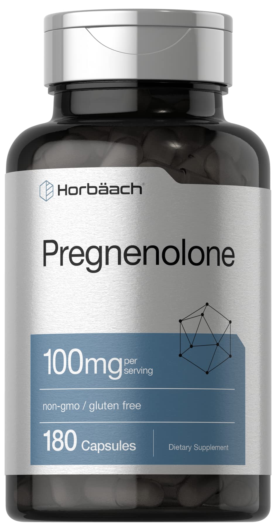 Horbäach Pregnenolone 100mg 180 capsules vue de face