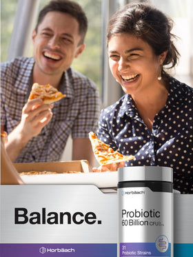 Horbäach Probiotiques avec ingrédients naturels affichés