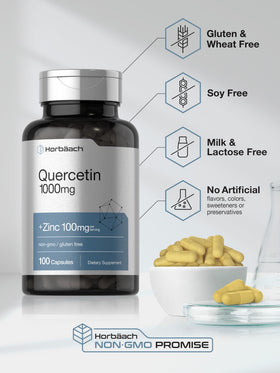 Horbäach Quercétine 1000mg 100 capsules en milieu naturel