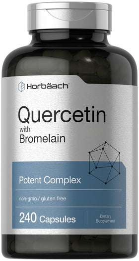 Horbäach Quercétine avec Bromélaïne 240 capsules vue de face