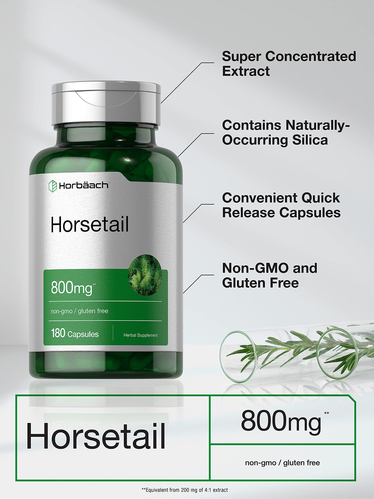 Horbäach Queue de Cheval 180 Capsules - capsules sur fond blanc