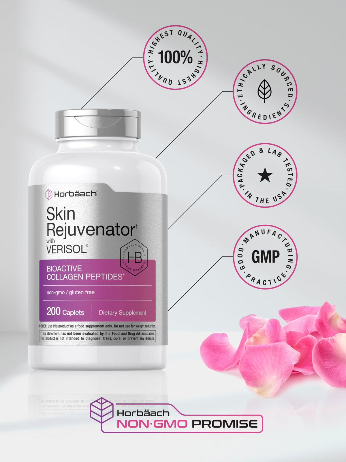Horbäach Rejuvenateur de Peau 240g - étiquette avec spécifications