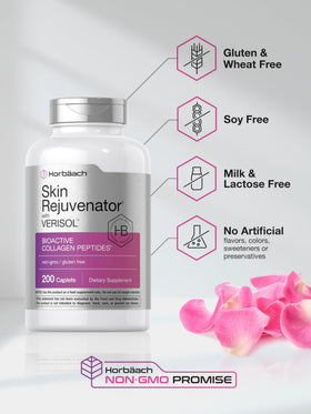 Horbäach Rejuvenateur de Peau 240g - gélules sur une surface en bois