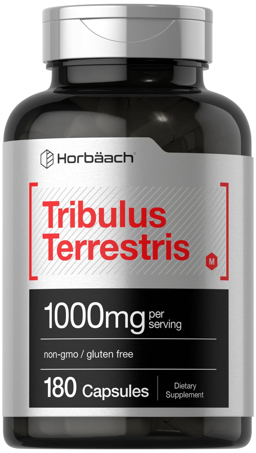 Horbäach Tribulus Terrestris 1000mg 180 capsules, vue avant du produit