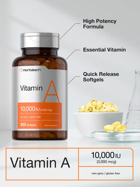 Horbäach Vitamine A 10 000 IU Gélules - étiquettes des ingrédients