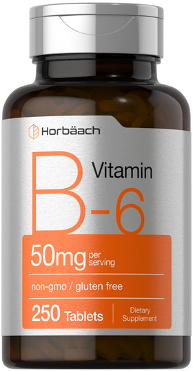 Horbäach Vitamine B6 50mg 250 comprimés, vue de l'avant