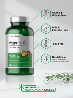 Horbäach Vitamine C 1000mg étiquette du produit