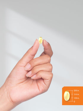 Horbäach Vitamine D3 gélules avec un verre d'eau