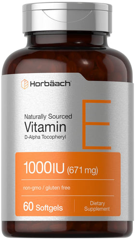 Horbäach Vitamine E 1000 IU gélules molles boîte vue avant