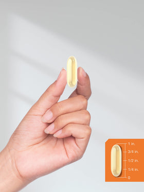 Horbäach Vitamine E 1000 UI capsules souples, boîte ouverte avec capsules visibles