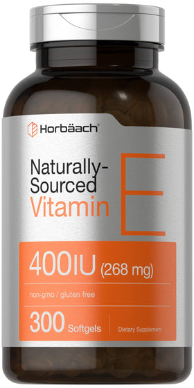 Horbäach Vitamine E 400 IU 300 Capsules Softgel vue de face