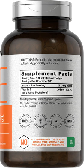Horbäach Vitamine E 400 IU capsules dans l'emballage
