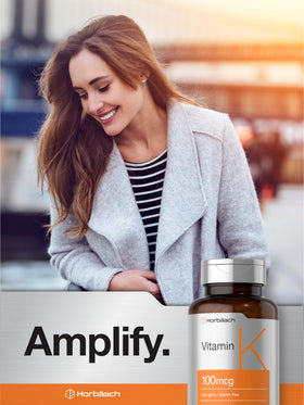 Horbäach Vitamine K1 100 mcg comprimés et étiquettes des ingrédients