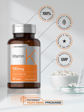 Horbäach Vitamine K1 comprimés avec des ingrédients naturels