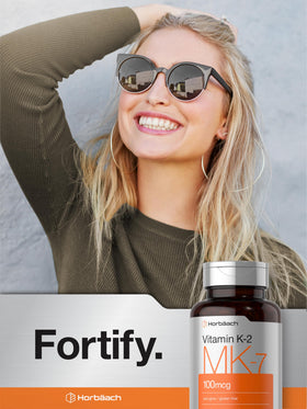 Horbäach Vitamine K2 MK7 100mcg gélules molles avec dosage