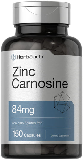 Horbäach Zinc Carnosine 84 mg 150 Capsules - Vue avant du produit