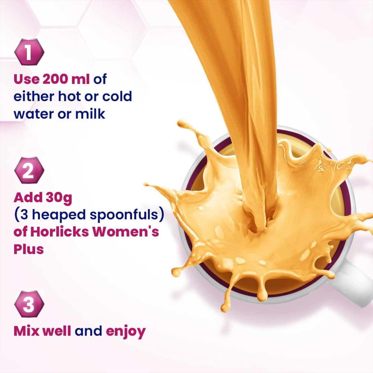Horlicks Complément Alimentaire 400g avec une cuillère à mesurer