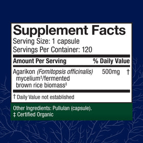Host Defense Agarikon Capsules 120 unités - étiquette du produit