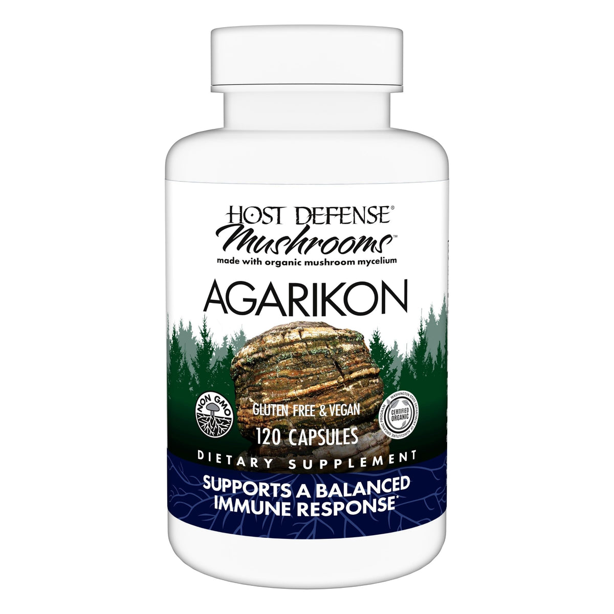 Host Defense Agarikon Capsules 120 unités - vue de face