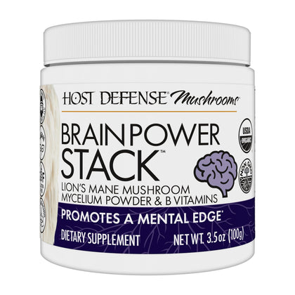 Host Defense BrainPower Stack 100g packaging front view