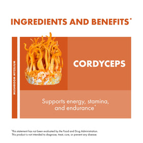 Host Defense Cordyceps Extract arrière du flacon