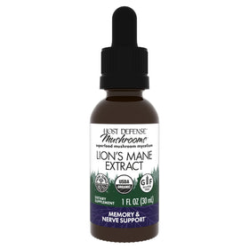 Host Defense Lion's Mane 30 ml vue avant avec étiquette