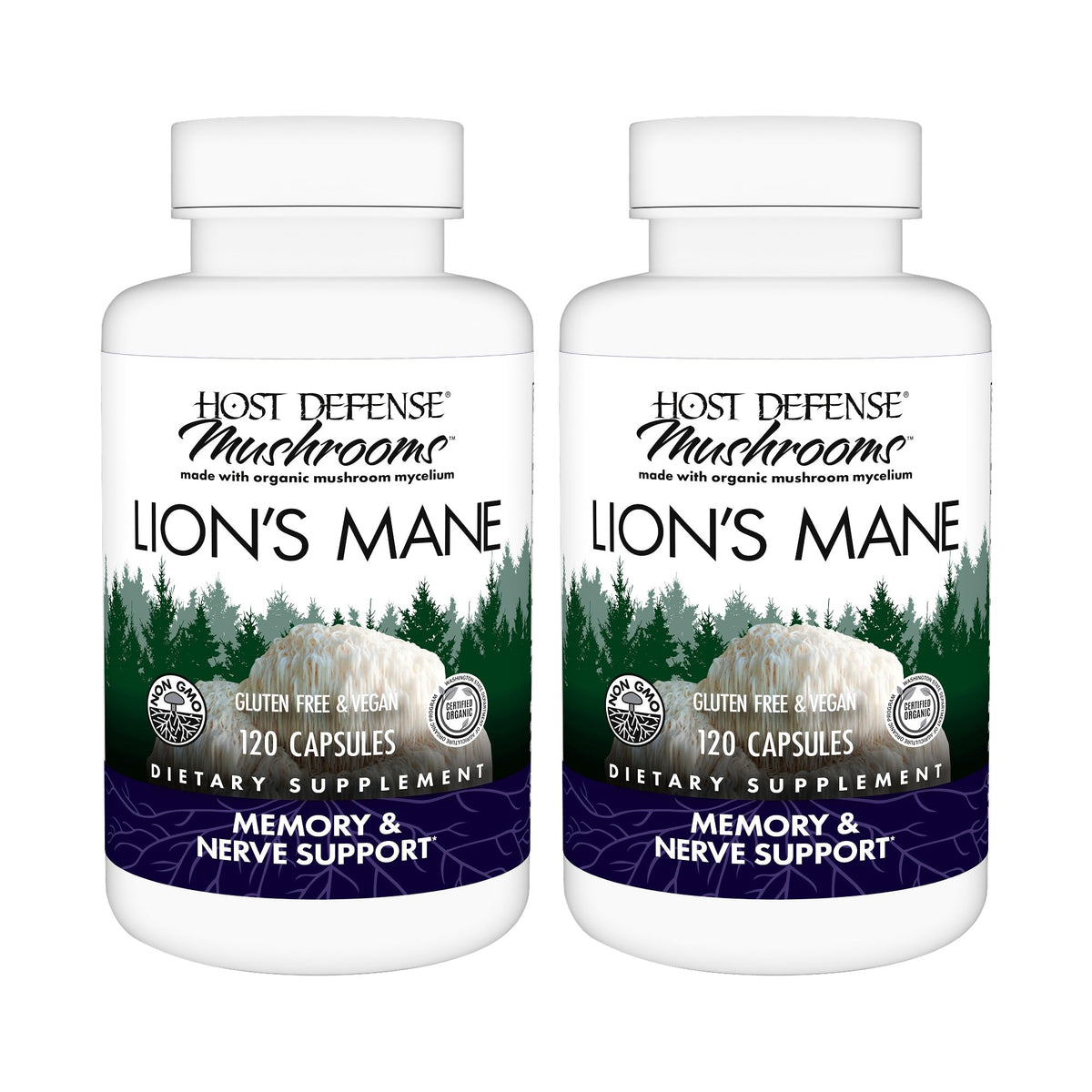 Host Defense Lion's Mane boîte de 240 gélules vue de face