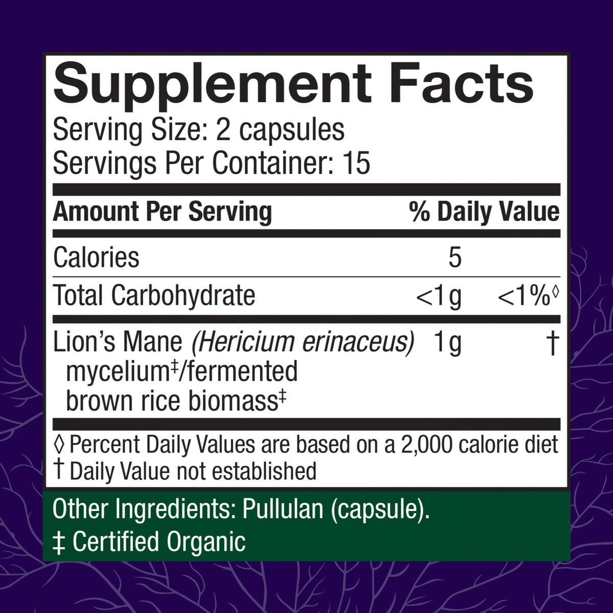 Host Defense Lion's Mane emballage et capsules