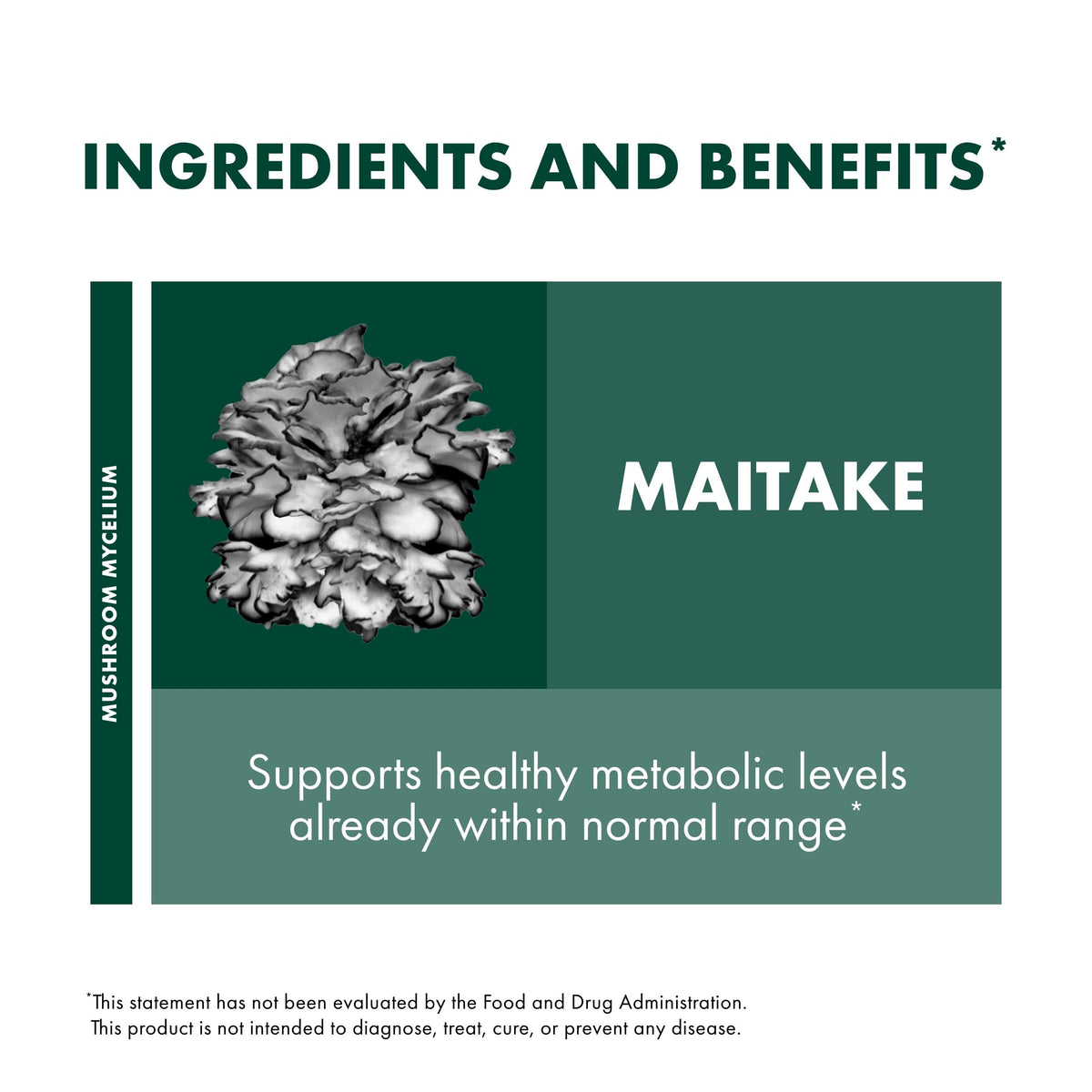 Host Defense Maitake 60 capsules avec arrière-plan naturel
