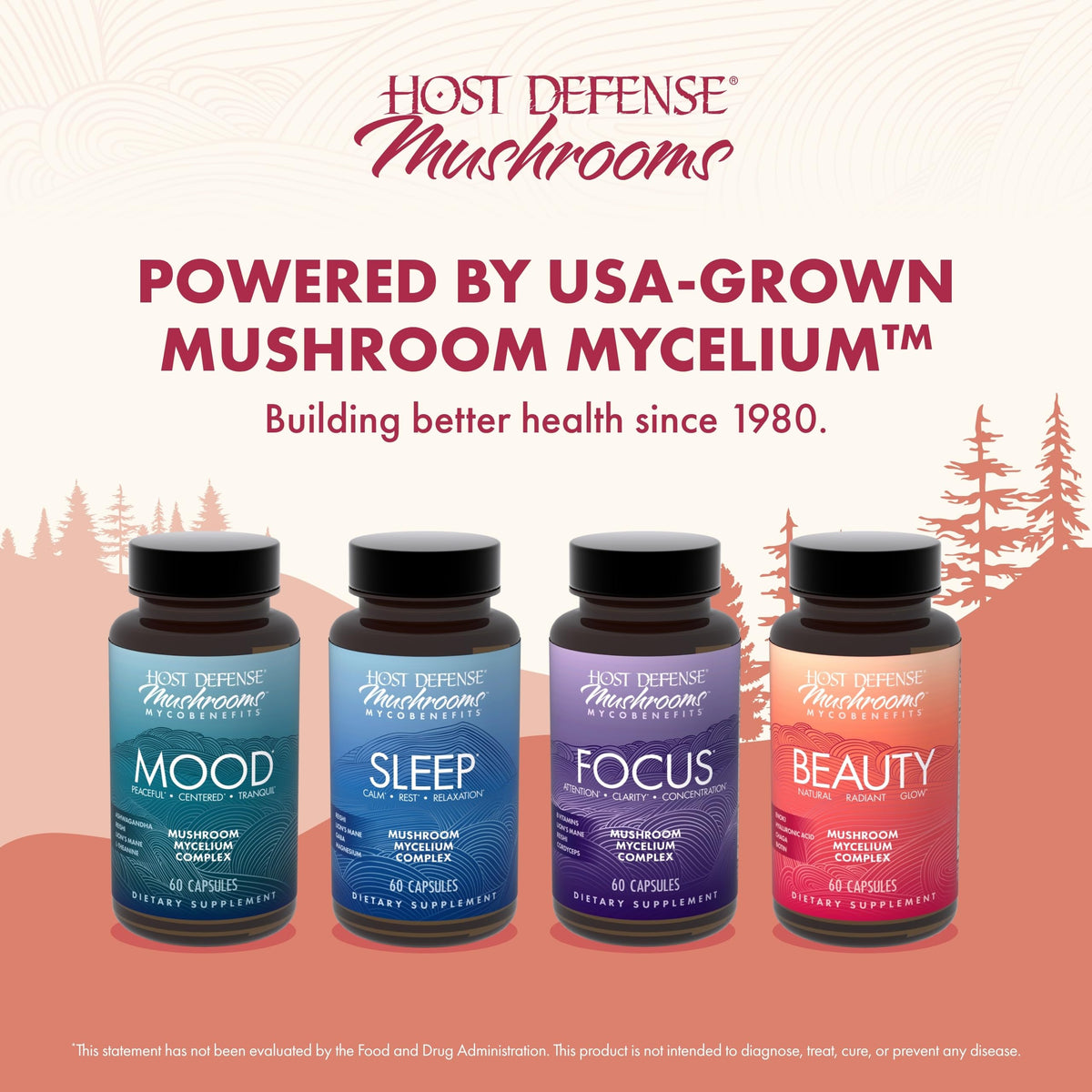 Host Defense MycoBenefits Beauté présentation des capsules