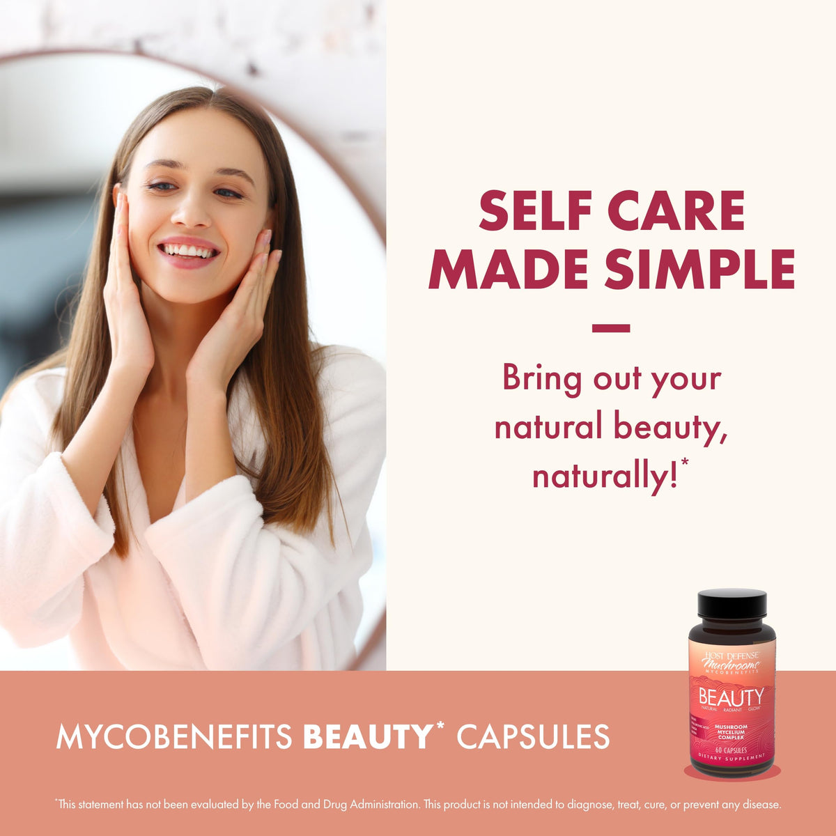 Host Defense MycoBenefits Beauté sur fond neutre