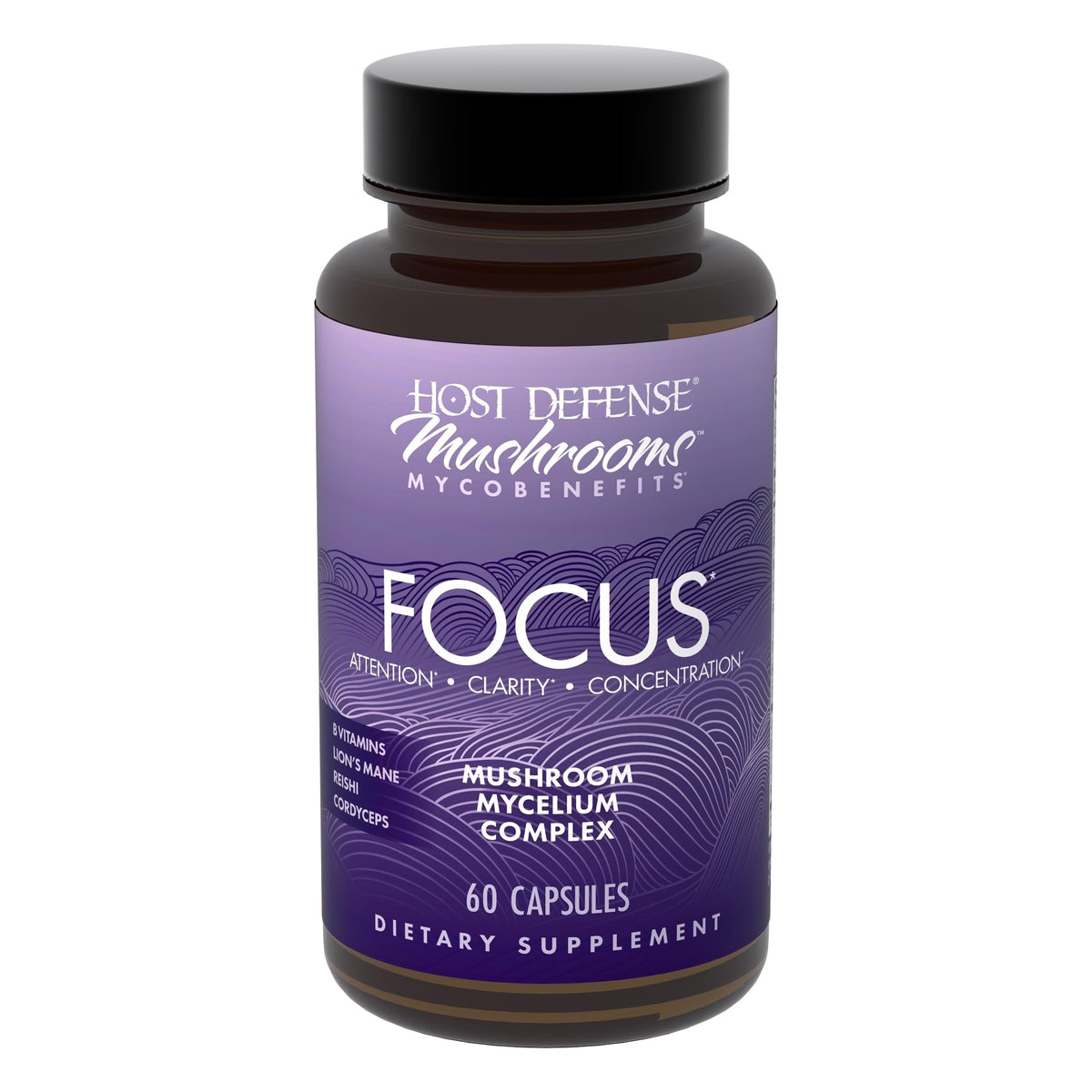 Host Defense MycoBenefits Focus Capsules 60 gélules vue avant