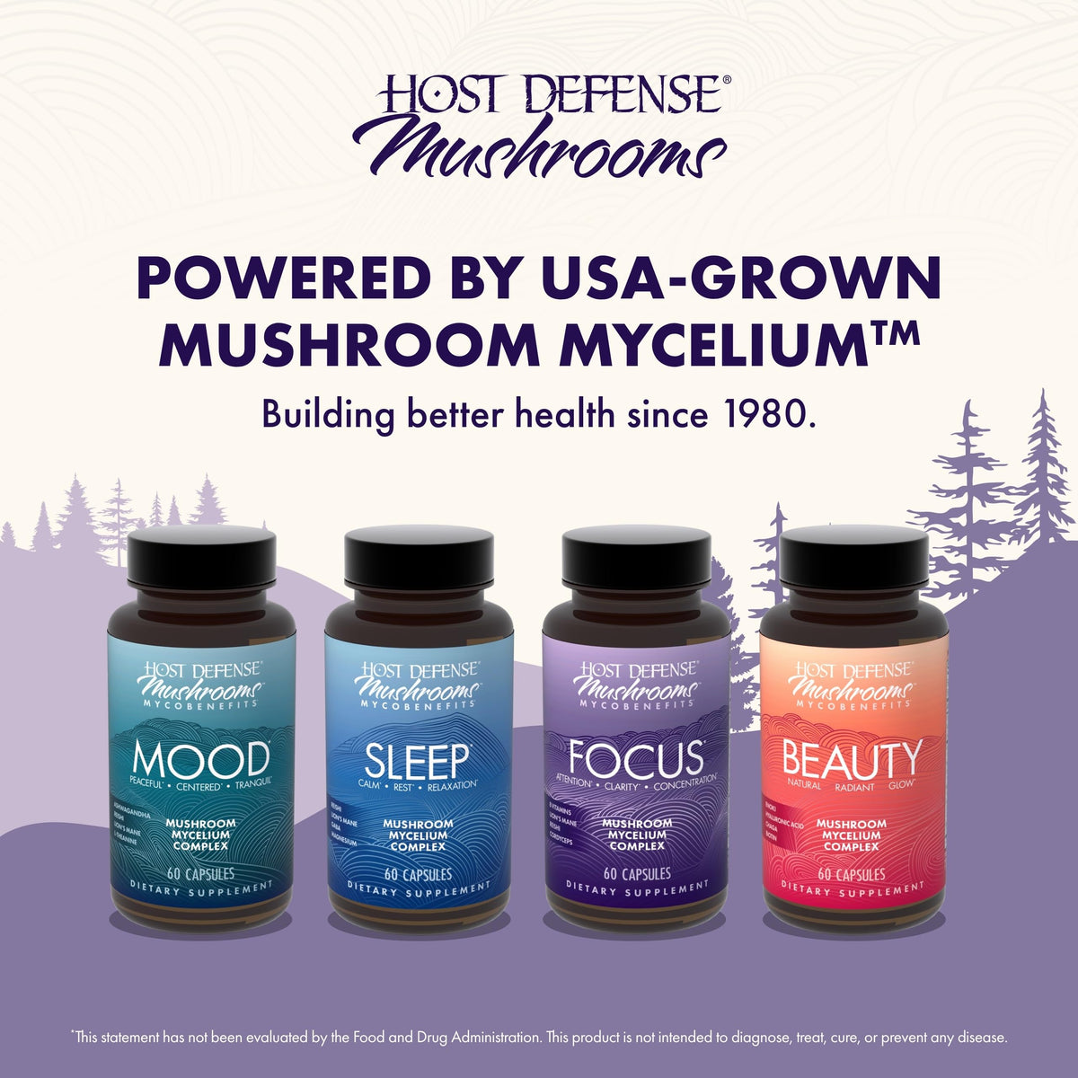 Host Defense MycoBenefits Focus Capsules avec ingrédients naturels