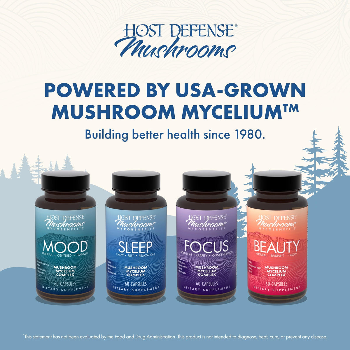 Host Defense MycoBenefits Sommeil, capsules ouvertes sur une surface