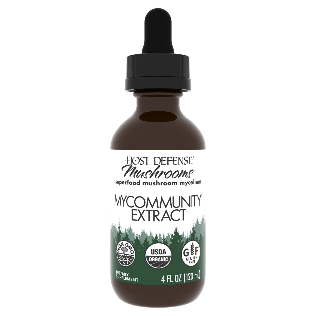 Host Defense MyCommunity Extrait 4 fl oz bouteille vue de face