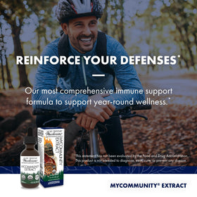 Host Defense MyCommunity Extrait 4 fl oz sur un fond neutre
