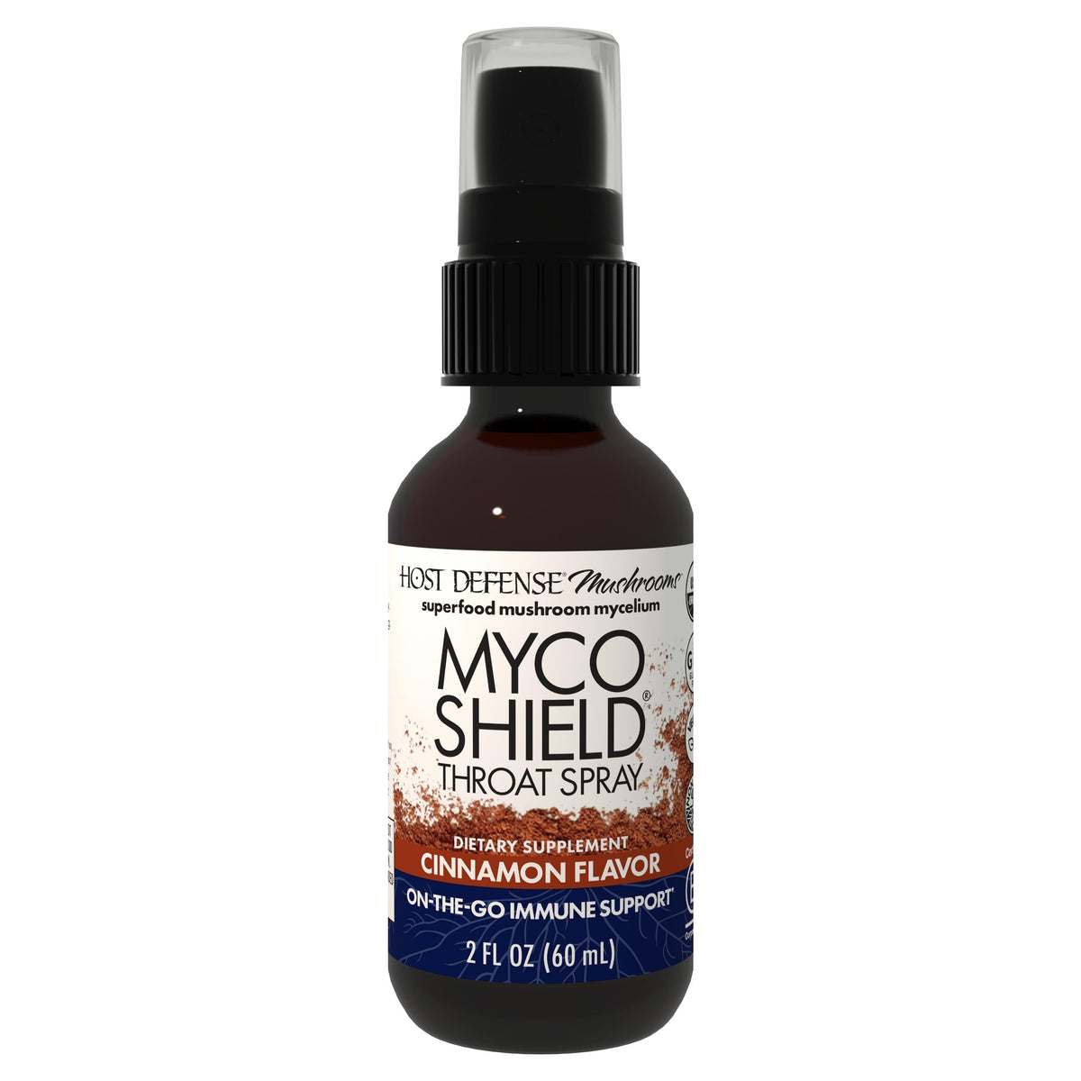 Host Defense Spray de Gorge MycoShield Cannelle 60 ml vue avant