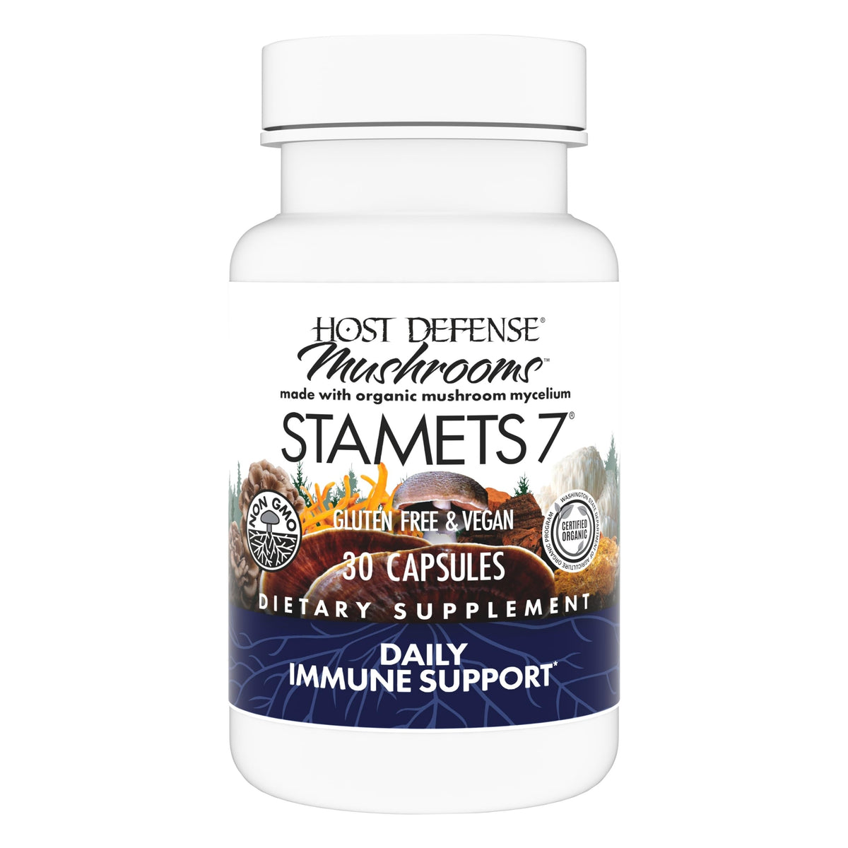Host Defense Stamets 7 30 capsules vue de face