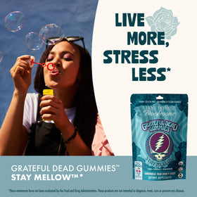 Host Defense Stay Mellow Gummies side view of packaging