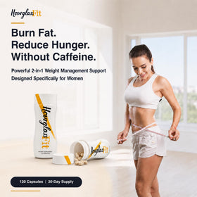 HOURGLASS FIT 120 gélules sur un fond neutre