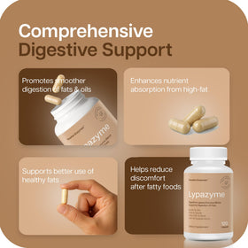 Houston Enzymes Lypazyme capsules sur fond blanc