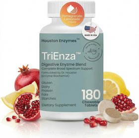 Houston Enzymes TriEnza 180 comprimés à mâcher, vue de face
