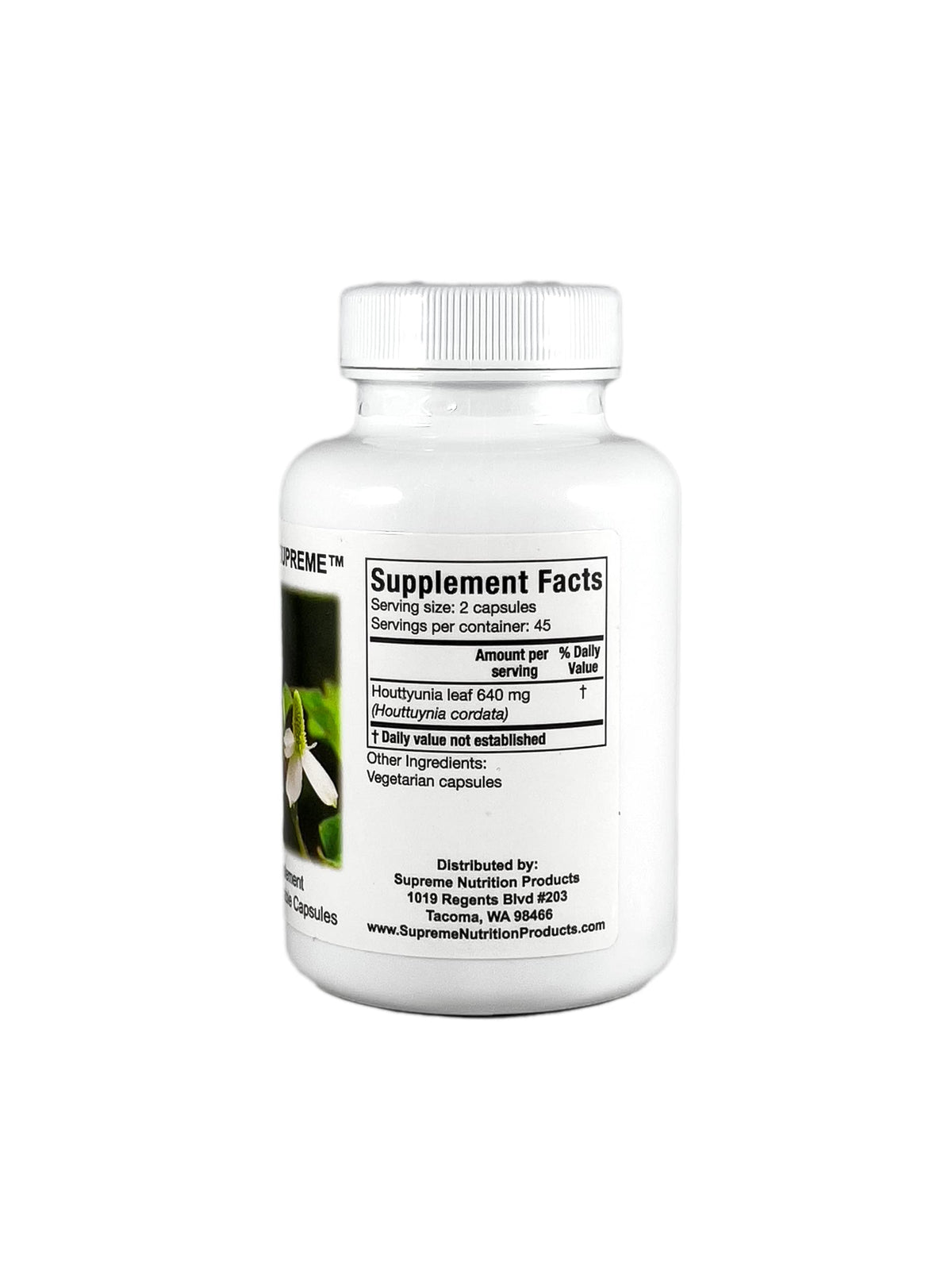 Houttuynia 90 capsules avec étiquette